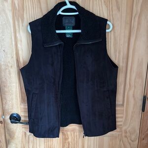 Women's Black Sherpa Lined Vest